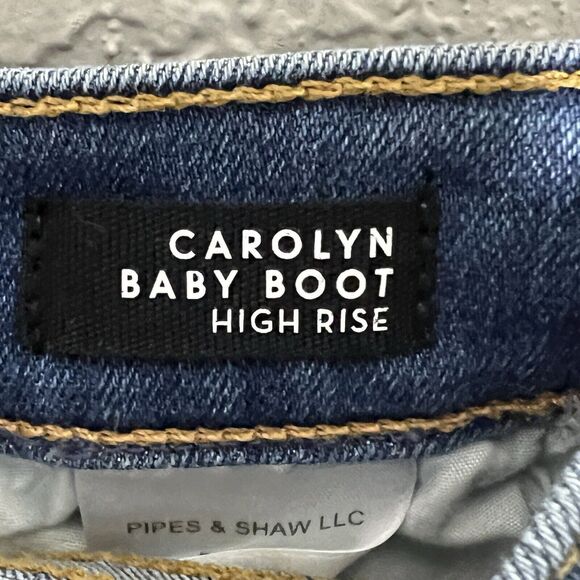 Veronica Beard Size 26 Jeans High Rise Baby Boot Cut Tuxedo Stripe Carolyn - Picture 5 of 6